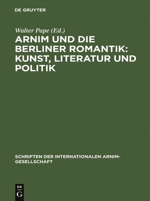 cover image of Arnim und die Berliner Romantik